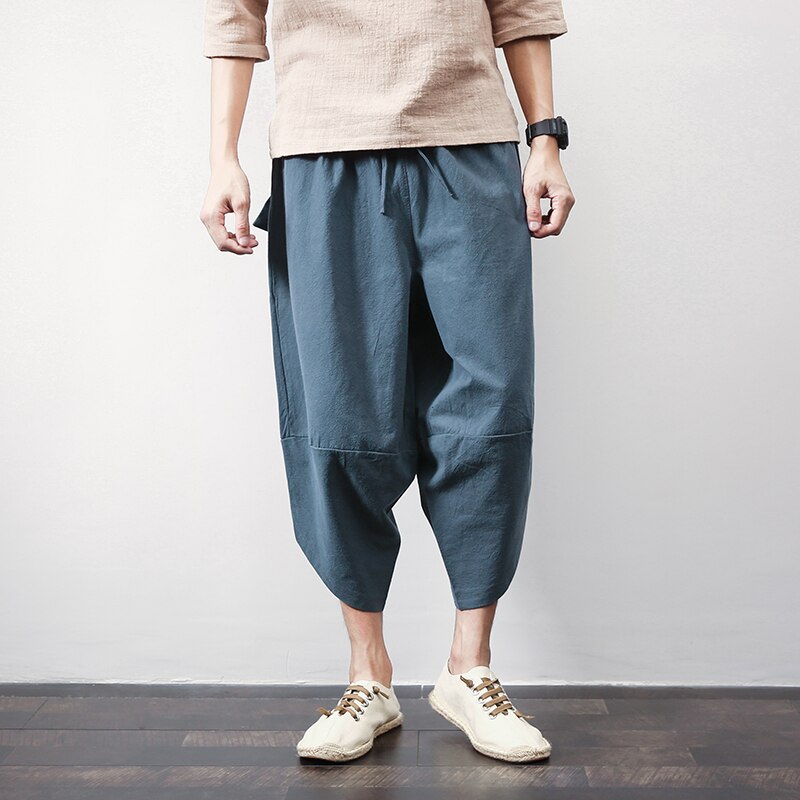 Men Cotton Linen Harem Pant