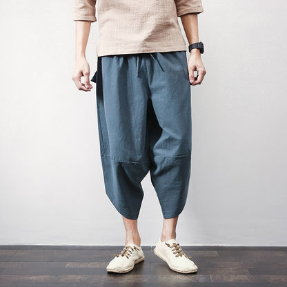 Men Cotton Linen Harem Pant