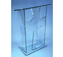 将图片加载到图库查看器，Clear Acrylic Lectern Bar Floor Shop Church Reception Desk Table Counter Furniture Acrylic Podium Acrylic Podium Stand Acrylic Speaker
