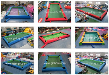 Fast delivery inflatable billiard ball table / inflatable snooker soccer pool / inflatable snooker ball game for adult and kids
