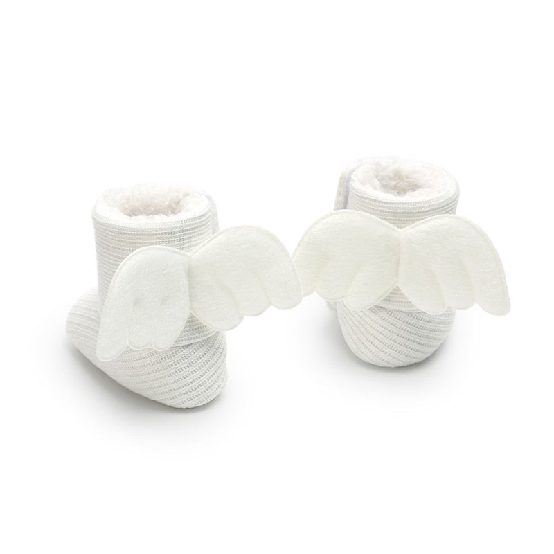 Winter Knitted Baby Warm Shoes Cute Baby Boot Kids Newborn Toddler Super Warm Wings Fly Boots