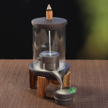 Creative Backflow Incense Burner Ceramic Ornaments Zen Home Indoor Sandalwood Ornamental Aromatherapy Stove