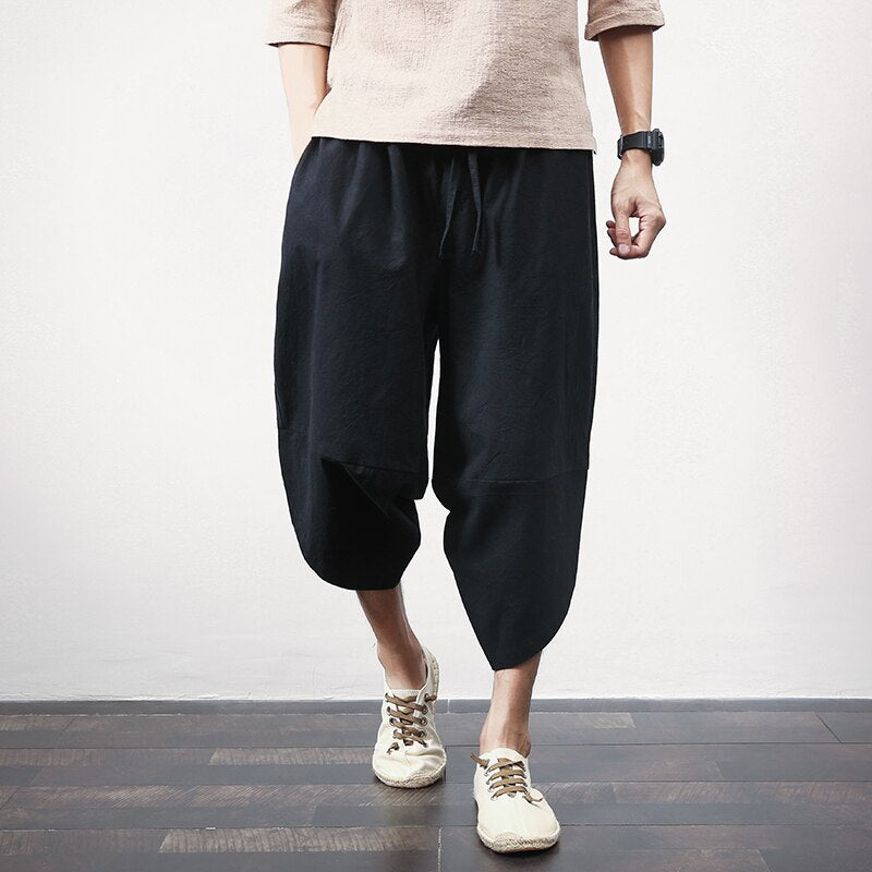 Men Cotton Linen Harem Pant