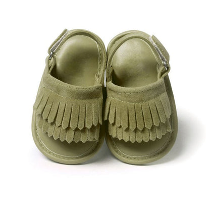 WEIXINBUY Baby Girl Sandals Summer Baby Shoes Casual Fashion Baby Girl Shoes Sandals For Girls PU Fringed Baby Sandals 9 Colors