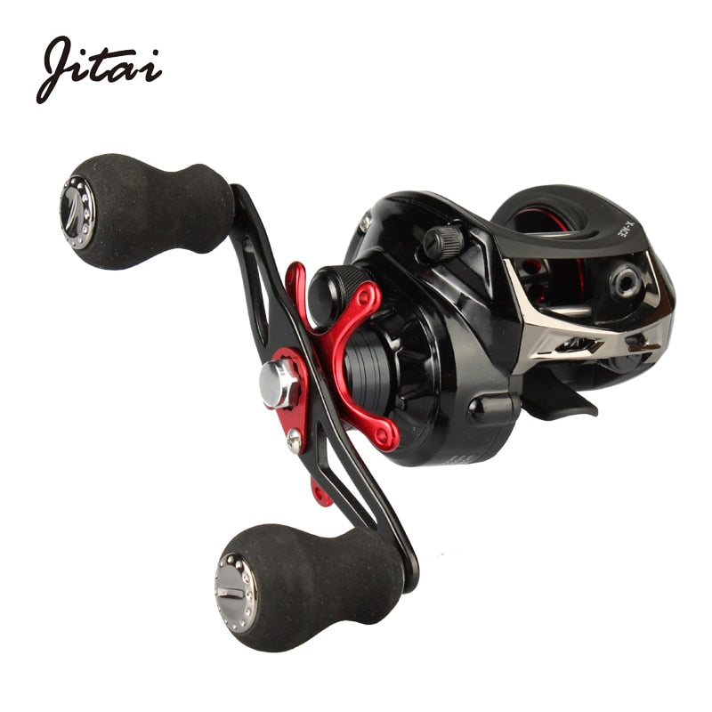 JITAI 14+1BB Baitcasting Fishing Reel 6.4:1 Gear Ratio 8Kg Braking Power High Quality Ultra Light China Fishing Reels Wheels