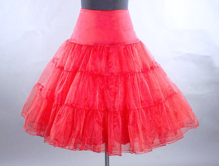 26" Women's Tutu Petticoat Rockabilly Tutus Retro Underskirt Swing Vintage Petticoat Fancy Net Skirt Dance Skirt