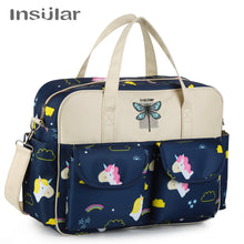 将图片加载到图库查看器，Insular New Style Waterproof Diaper Bag Large Capacity Messenger Travel Bag Multifunctional Maternity Mother Baby Stroller Bags
