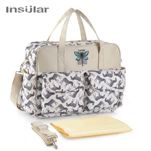 Cargar imagen en el visor de la galería, Insular New Style Waterproof Diaper Bag Large Capacity Messenger Travel Bag Multifunctional Maternity Mother Baby Stroller Bags
