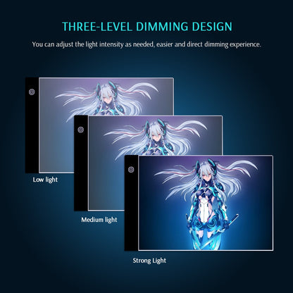 CHIPAL A4 LED Drawing Tablet Digital Graphics Pad USB LED Light Box Copy Board Electronic Art Graphic Painting Writing Table