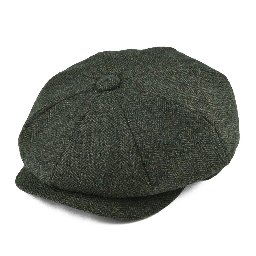 BOTVELA Wool Tweed Newsboy Cap Herringbone Men Women Gatsby Retro Hat Driver Flat Cap Black Brown Green Navy Blue 005