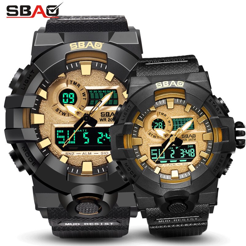 Fashion Brand Led Display Men Woman Sport Lovers' Watch Digital Wristwatch Stop Daily Alarm Calendar Water Resistant Shock