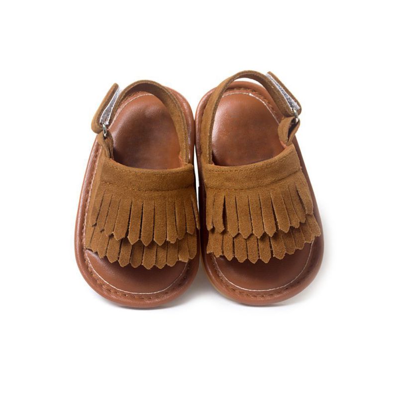 WEIXINBUY Baby Girl Sandals Summer Baby Shoes Casual Fashion Baby Girl Shoes Sandals For Girls PU Fringed Baby Sandals 9 Colors