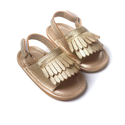 WEIXINBUY Baby Girl Sandals Summer Baby Shoes Casual Fashion Baby Girl Shoes Sandals For Girls PU Fringed Baby Sandals 9 Colors