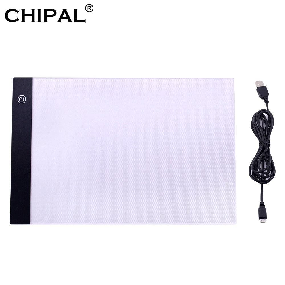 CHIPAL A4 LED Drawing Tablet Digital Graphics Pad USB LED Light Box Copy Board Electronic Art Graphic Painting Writing Table