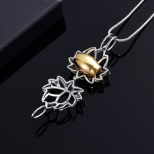 Load image into Gallery viewer, Stainless Steel Lotus Flower Keepsake Pendant For Women Mini Cremation Urn Jewelry Memorial Jewelry Ashes Locket 2 Colors
