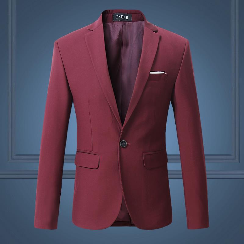 Black Classy Men's Blazer Jacket One Button Slim Wedding Suit Men Solid M-3XL Mens Casual Blazers White Customizable Big Size