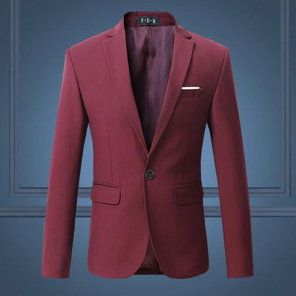 Black Classy Men's Blazer Jacket One Button Slim Wedding Suit Men Solid M-3XL Mens Casual Blazers White Customizable Big Size