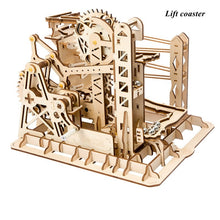 将图片加载到图库查看器，Robotime Rokr 4 Kinds Marble Run DIY Waterwheel Wooden Model Building Block Kits Assembly Toy Gift for Children Adult Dropship
