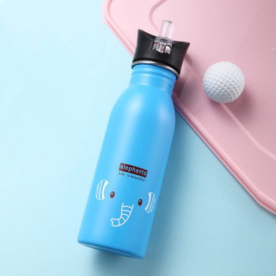 500ML Children's Stainless Steel Sports Water Bottles Portable Outdoor Cycling Camping Bicycle Bike Kettle