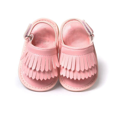 WEIXINBUY Baby Girl Sandals Summer Baby Shoes Casual Fashion Baby Girl Shoes Sandals For Girls PU Fringed Baby Sandals 9 Colors
