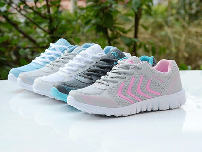 Sneakers women running shoes 2021 fashion solid breathable mesh casual shoes woman lace-up unisex sports shoes women sneakers