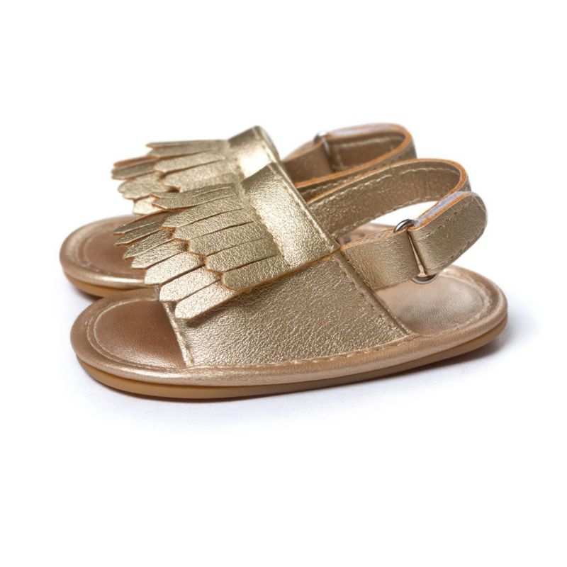 WEIXINBUY Baby Girl Sandals Summer Baby Shoes Casual Fashion Baby Girl Shoes Sandals For Girls PU Fringed Baby Sandals 9 Colors
