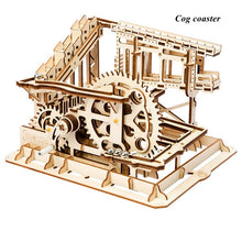 将图片加载到图库查看器，Robotime Rokr 4 Kinds Marble Run DIY Waterwheel Wooden Model Building Block Kits Assembly Toy Gift for Children Adult Dropship
