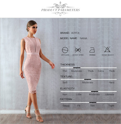 ADYCE 2020 New Summer Women Bandage Dress Vestidos Tank Sexy Lace Mesh Sleeveless Bodycon Clubwears Celebrity Runway Party Dress