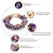 将图片加载到图库查看器，CHICVIE Charm Bracelets &amp; Bangles with Stones Gold color Bracelet Femme for Women Jewelry personalized Purple Bracelet SBR140192
