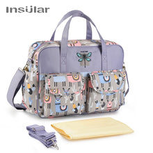 将图片加载到图库查看器，Insular New Style Waterproof Diaper Bag Large Capacity Messenger Travel Bag Multifunctional Maternity Mother Baby Stroller Bags
