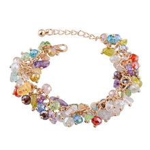 将图片加载到图库查看器，CHICVIE Charm Bracelets &amp; Bangles with Stones Gold color Bracelet Femme for Women Jewelry personalized Purple Bracelet SBR140192
