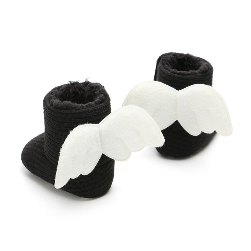 Winter Knitted Baby Warm Shoes Cute Baby Boot Kids Newborn Toddler Super Warm Wings Fly Boots