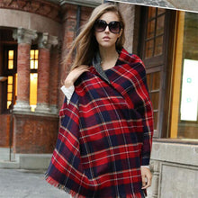 Load image into Gallery viewer, [FEILEDIS] Women&#39;s Cashmere Scarves Long Wraps Scarf Autumn Scarf England Classic Plaid Scarve
