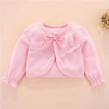 将图片加载到图库查看器，Lawadka 100%Cotton Baby Coat Girl Bow Lace Princess Baby Coat Newborn Wedding Birthday Party Baby Girls Outerwear Baby Clothes
