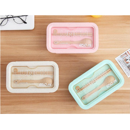 Wheat Straw Lunch Box Healthy Material Bento Boxes Microwave Dinnerware Food Storage Container Lunchbox