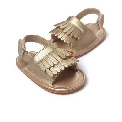 WEIXINBUY Baby Girl Sandals Summer Baby Shoes Casual Fashion Baby Girl Shoes Sandals For Girls PU Fringed Baby Sandals 9 Colors