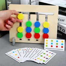 将图片加载到图库查看器，Montessori Toy Colors and Fruits Double Sided Matching Game Logical Reasoning Training Kids Educational Toys Children Wooden Toy
