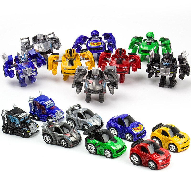 MiNi Deformation Robot Toy Cute Little Toy Car MiNi Deformation Car Robot Toy Plastic Model Gift For Children