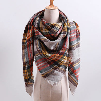 Designer 2020 knitted spring winter women scarf plaid warm cashmere scarves shawls luxury brand neck bandana pashmina lady wrap