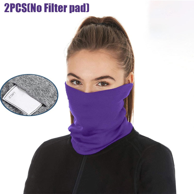 2pcs Windproof Hiking Riding Scarf Outdoor Sun Protection Bandana Ice Cycling FaceNeck Gaiter Scarf Anti-sweat Cycling Face Mask