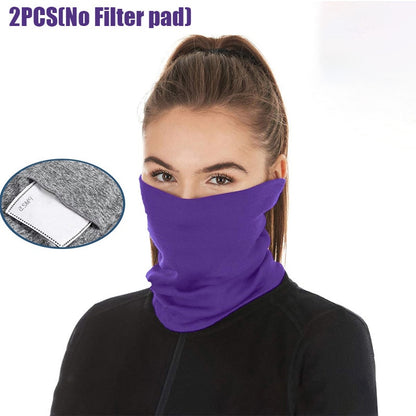 2pcs Windproof Hiking Riding Scarf Outdoor Sun Protection Bandana Ice Cycling FaceNeck Gaiter Scarf Anti-sweat Cycling Face Mask