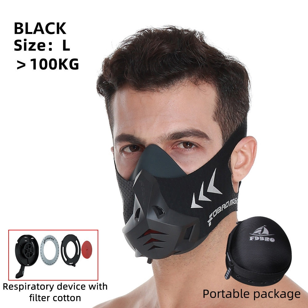 FDBRO Sport Mask Training Sports Mask 3.0 Running Masks For Fitness Gym Workout Resistance Elevation Cardio Endurance Breathing