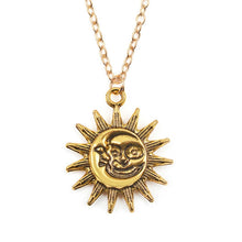 Load image into Gallery viewer, Smiley Face Sun Necklace
