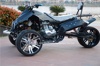 AGY winch supported 3 wheel trike/petrol motorcycle