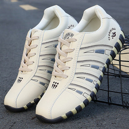 Women's Sneakers Sports Shoes Walking Fashion Striped Lace up Running Casual shoes women Trainers Comfortable Size 41 Sturdy Sole