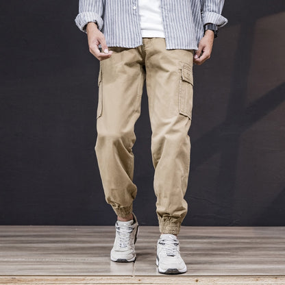 Top Quality Camouflage Cargo Pants Men 100% Cotton Loose Fit Military Pants Khaki Pants Casual Man Trousers Streetwear Joggers