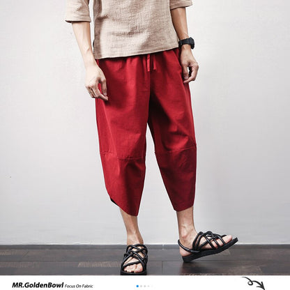 Men Cotton Linen Harem Pant