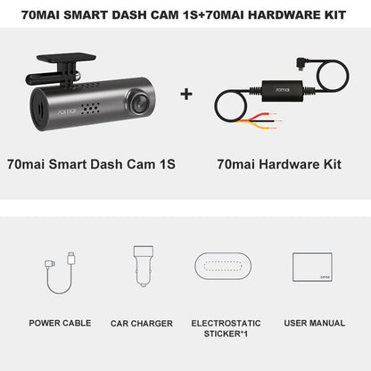 70mai Smart Dash Cam 1S English Voice Control 70 Mai Car Camera 1080P 130FOV Wifi 70mai Car DVR Car Recorder Auto Recorder Wifi