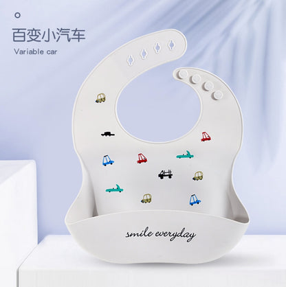 Fashionable Silicon Breastplate Baby Bib Waterproof Solid Infant Bandana Bibs Newborn Feeding Burp Cloth Drooling Scarf Dropship