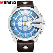 Load image into Gallery viewer, Men Luxury Brand CURREN New Fashion Casual Sports Watches Modern Design Quartz Wrist Watch Genuine Leather Strap Male Clock
